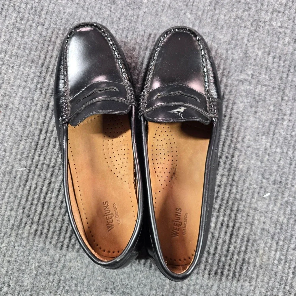 G.H. Bass Weejuns Shoes Mens Size 8 Black Leather Loafers